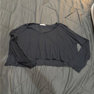 flowy drop sleeve crop top